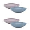 2x 2pc Ecology Matte Porcelain Bloom Oval Dip Bowls 12 x16cm Iris, Twilight