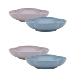 2x 2pc Ecology Matte Porcelain Bloom Oval Dip Bowls 12 x16cm Iris, Twilight
