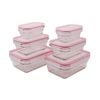 6 Piece Rectangular Ovensafe Food Container Set 60x40x17cm Glasslock