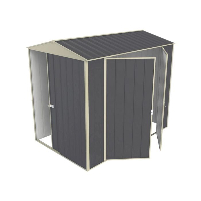 Build-a-Shed 1.5 x 2.3 x 2.3m Gable Double Hinged Side Door Shed - Grey
