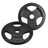 2 Pack of 10kg - Total 20kg Olympic Ez Grip Cast Iron Hammertone Weight Plate Weight Set
