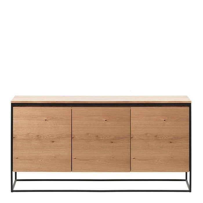 Modern Furniture RIVOLI Sideboard 155cm -  Natural Oak / Black