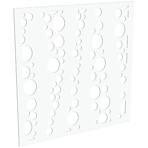 ProtectorAl 300-1200 x 300-1200mm Pearl White Bubbles Unframed Solid Aluminium Decorative Panel
