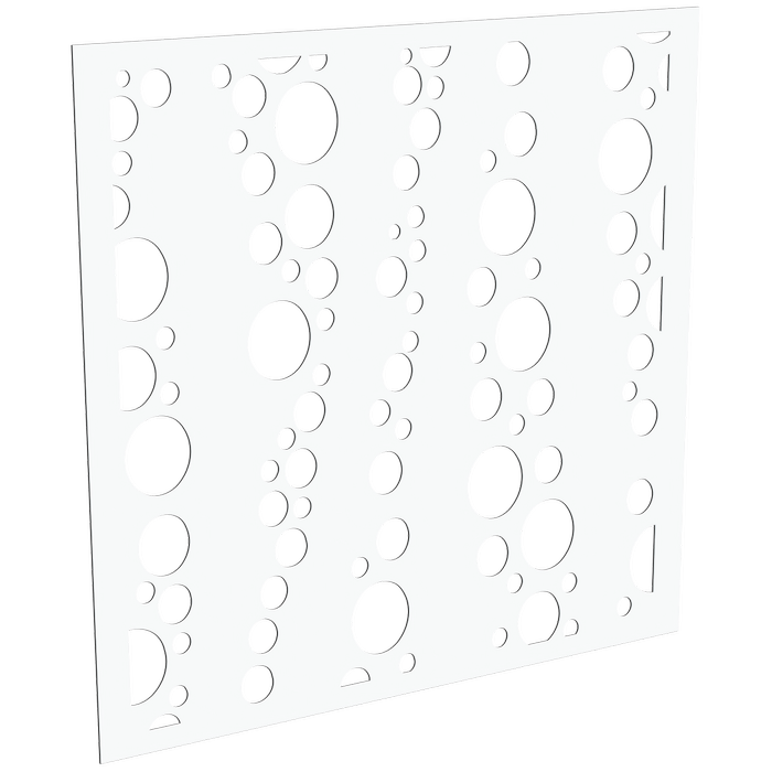 ProtectorAl 300-1200 x 300-1200mm Pearl White Bubbles Unframed Solid Aluminium Decorative Panel