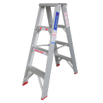 Indalex 1.2m 150kg Industrial Aluminium Tradesmen Double Sided Step Ladder