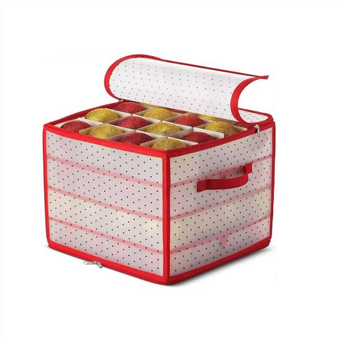 Catzon 34X34X34cm Christmas Ornament Storage Box With Inner Tray ...