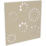 ProtectorAl 300-1200w x 300-1200h Paperbark Fireworks Unframed Solid Aluminium Decorative Panel 