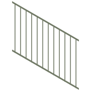 ProtectorAl 350-1200 x 900mm Pale Eucalypt Raked 16-30º Flat Top Garden Fence Panel