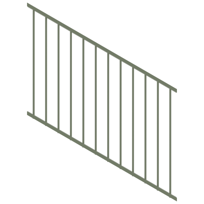ProtectorAl 350-1200 x 900mm Pale Eucalypt Raked 16-30º Flat Top Garden Fence Panel