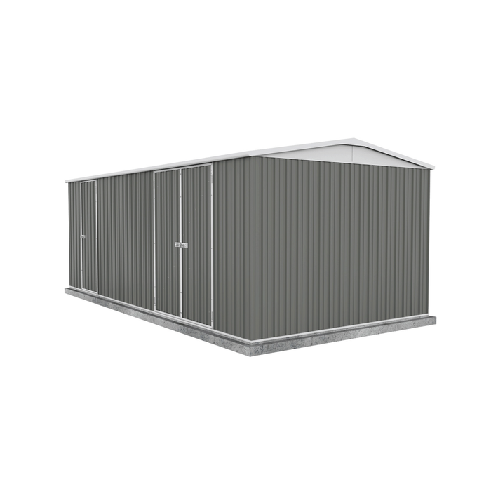 Absco 5.96 x 3.0 x 2.3m Woodland Grey Highlander Three Door Garden Shed