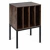 Costway Record Player Stand Vinyl Table Shelves Raised Metal Leg