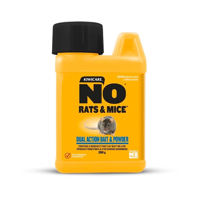 Kiwicare 200g NO Rats & Mice Dual Action Bait And Powder