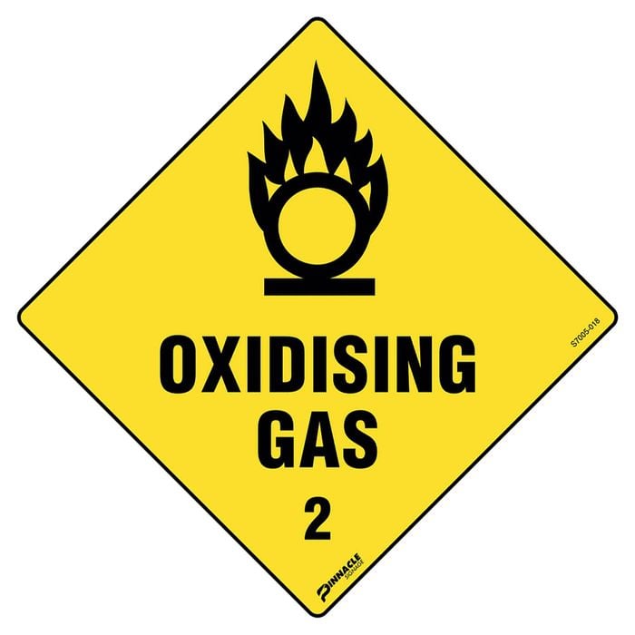 Pinnacle 270 x 270mm Metal Oxidising Gas 2 Sign
