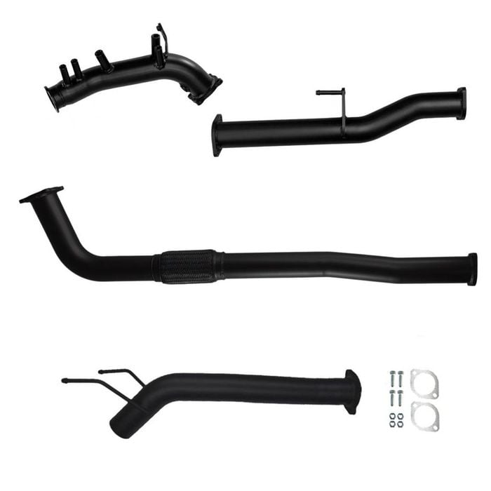 Ignite Exhausts Turbo Back For Toyota Hilux 2.8l No Cat With Diff Dump Pipe Only Black Aluminised Steel