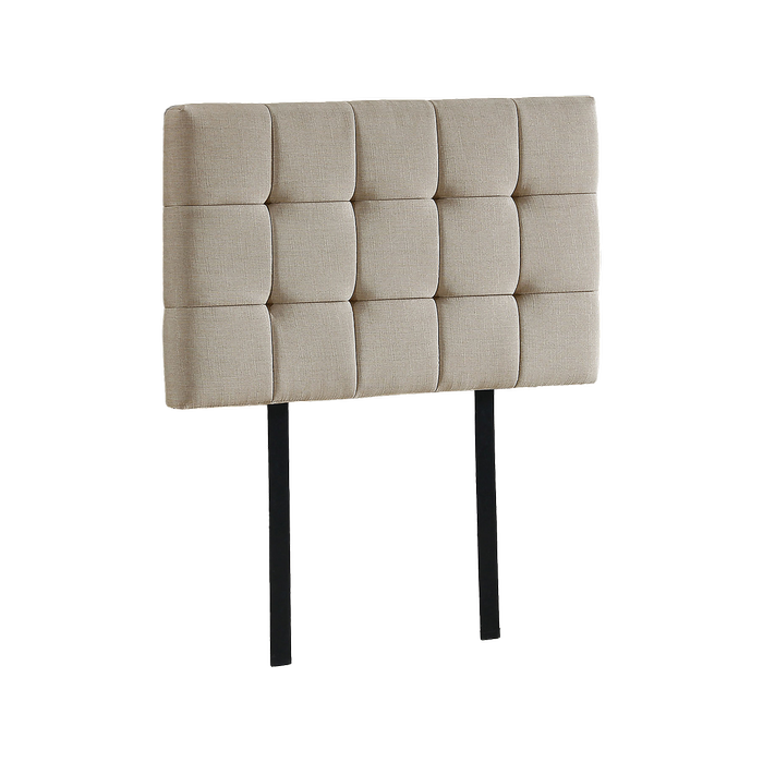 Linen Fabric Single Bed Deluxe Headboard Bedhead - Beige