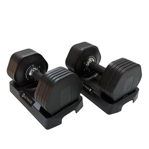 Ultimate 400 x 180 x 180mm 10kg Black Adjustable Dumbbell Pair