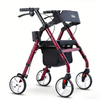 Altus Ergo Mobility Walker with Seat & Padded Backrest - Metallic Cherry Red