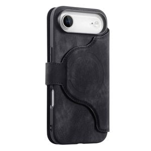 For iPhone 17 Air (6.5") Detachable Wallet Case Flip Leather Magsafe Magnetic Cover (Black)