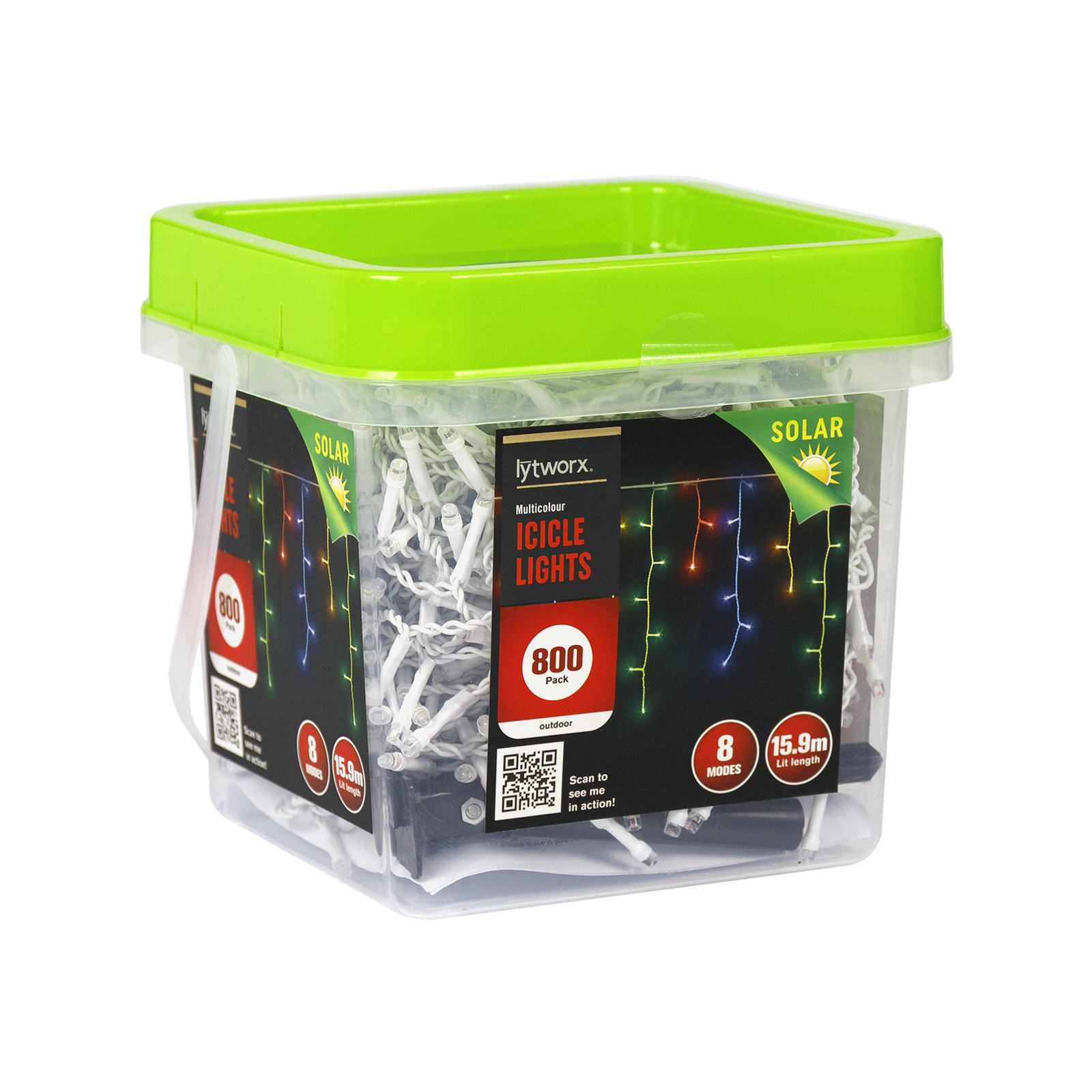 Lytworx 800 LED Solar Icicle Multicolour Lights product image