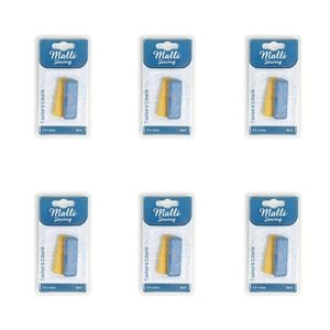 6x 2pc Malli Tailor's Dressmaker Chalk Fabric Marking Tool 5.5x2cm Assorted