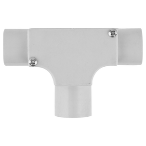 DETA 25mm Grey PVC Conduit Inspection Tee - Single Pack