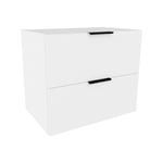 Lugna 512 x 600 x 380mm White 2 Drawer Unit