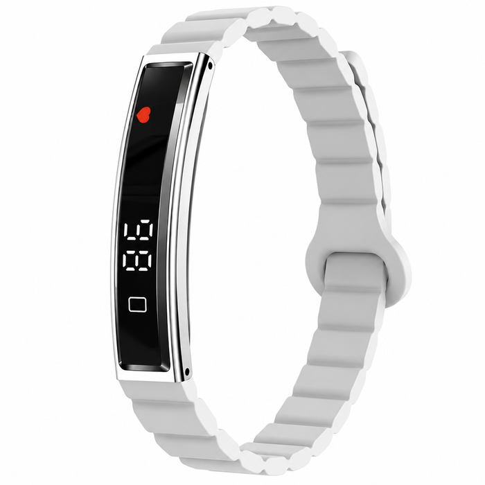 Smart Bracelet Fitness Tracker Heart Rate Monitor Ip68 Waterproof Sports Smart Watch For Android & Iphone Grey