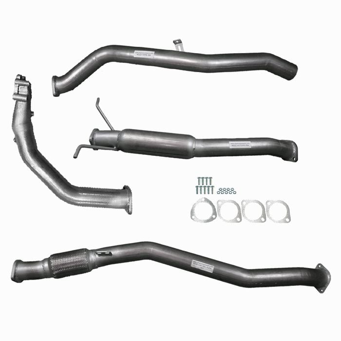Ignite Exhausts Turbo Back For Nissan D22 Navara 2.5l 3" No Cat With Hotdog Raw Aluminised Steel