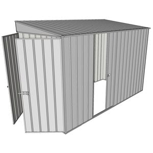 Build-a-Shed 1.5 x 3 x 2m Single Sliding Side Door Skillion Shed - Zinc