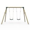 Plum Play Marmoset Kids/Children Double Swing Set Wooden Outdoor/Garden 3y+