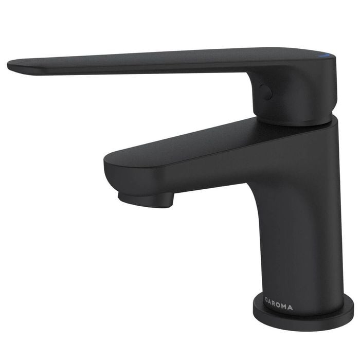 HomeCare by Caroma WELS 5 star 6L/min Black Matte Assistant Living Basin Mixer