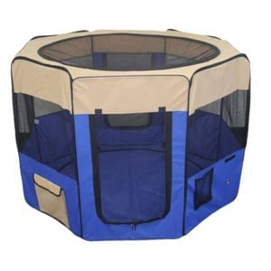 Yes4pets 75 Cm Foldable Large Blue Soft Playpen For Pet