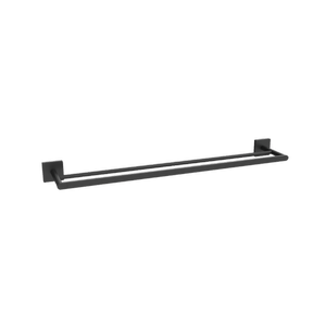 Mondella Rococo 625mm Matte Black Double Towel Rail