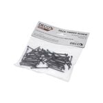 DECO Black Wood Fixing Screws - 50 Pack