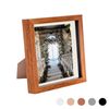 Nicola Spring Acrylic 3d Box Photo Frame With 6" X 6" Mount - 8" X 8"  - Dark Wood