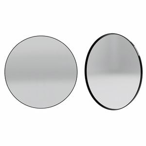 Forme 800mm Black Round Framed Mirror
