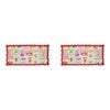 2PK Annabel Trends Christmas Holiday Ceramic Plate Food Dish 26x13cm Rectangle