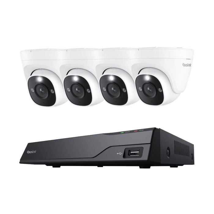 Reolink 4K Security Camera System PoE Wired Turret Cameras 8-Channel NVR With Built-In 2TB HDD