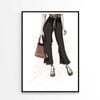 Stylish Brown Slippers with Elegant Handbag   Print 100% Australian Made 60 x 90cm   (Poster)