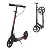 VEVOR Kick Scooter Black 2 Wheels with Adjustable Handlebar Wide Anti-Slip Deck for Kids Ages 8+