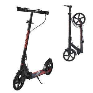 VEVOR Kick Scooter Black 2 Wheels with Adjustable Handlebar Wide Anti-Slip Deck for Kids Ages 8+