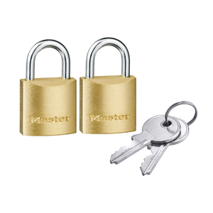 Master Lock 20mm Brass Keyed Padlock - 2 Pack