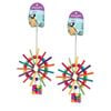 2PK Paws And Claws Parrot Large Ferris Wheel Wooden Toy 29X19Cm