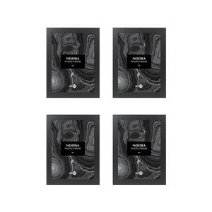 4PK Unigift Noosa MDF/Glass A4 Picture/Photo Frame - Black
