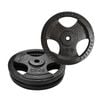 2 Pack of 25kg - Total 50kg - Standard 26.5mm Triple Handle Hammertone Cast Iron Weight Plate Set