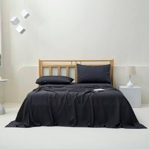 Dreamaker 1500TC Cotton Rich Sateen Sheet Set Charcoal Single