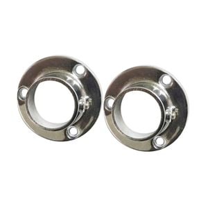 Italio 25mm Chrome Wardrobe Round Rail Support Kit