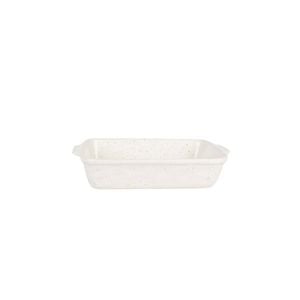 NF Living Rectangular Bake Dish 24x15x5 Durable Ceramic Baking Bakeware White