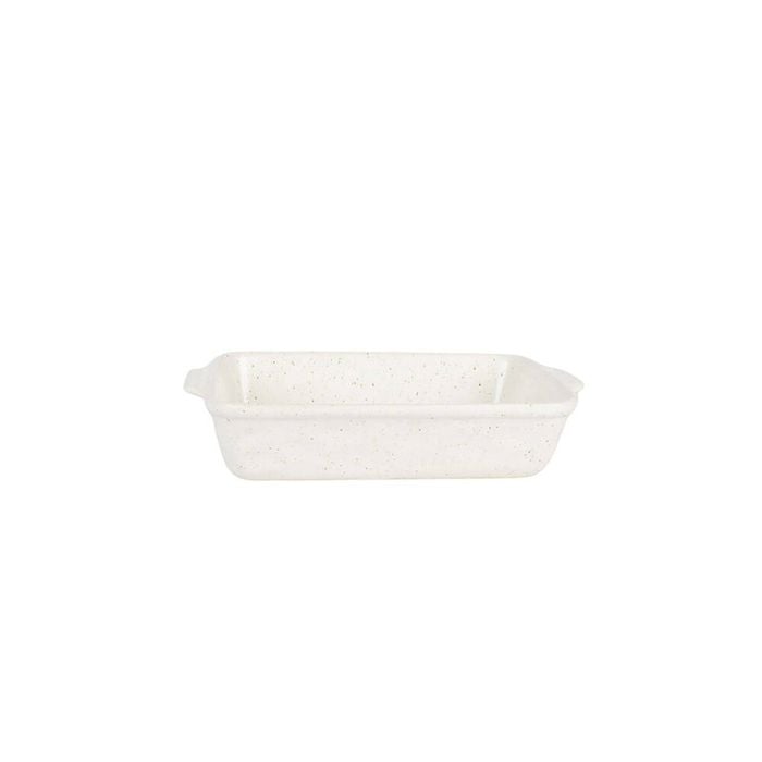 NF Living Rectangular Bake Dish 24x15x5 Durable Ceramic Baking Bakeware White