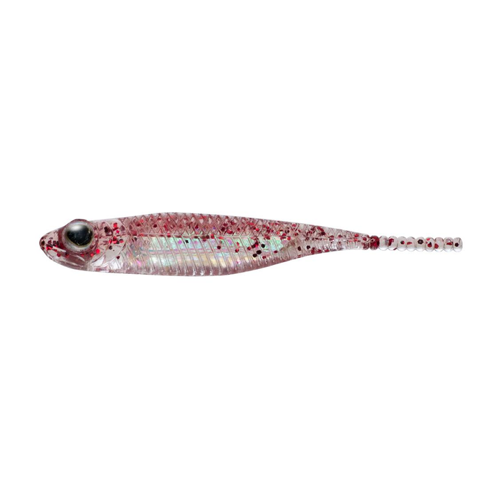 Fish Arrow Flash J 1" SW Soft Plastic Ajing Fishing Lure 126 Clear Red Lame / Aurora